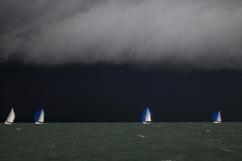 Apocalyptic conditions during an evening race in July at Lymington - photo © Jason Ludlow / www.jasonludlow.com
