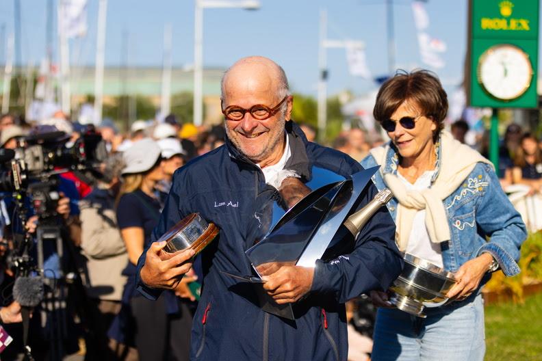Didier Gaudoux, whose Lann Ael 3 won the Joe Powder Trophy and the Kees van Dam Memorial Trophy - centenary Rolex Fastnet Race - photo © Arthur Daniel / RORC