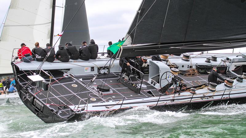 Black Jack 100 - Supermaxi - start Rolex Fastnet Race - July 26, 2025 - Cowes photo copyright Richard Gladwell - Sail-World.com/nz taken at Royal Ocean Racing Club and featuring the IRC class