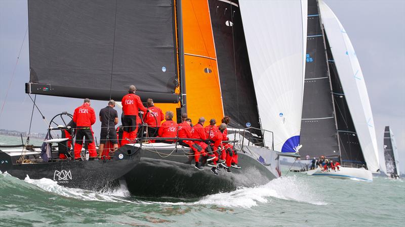 Ran AC1 (50fters) - Inshore racing - 2025 Admirals Cup - Cowes - July 2025 photo copyright Richard Gladwell - Sail-World.com/nz taken at Royal Ocean Racing Club and featuring the IRC class