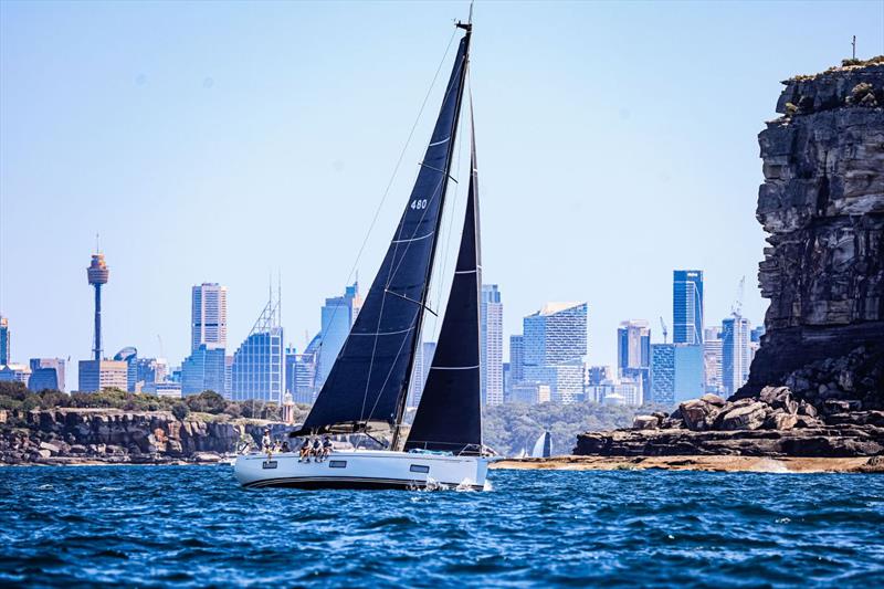 Cooloola just after leaving Sydney Harbour in the Sydney to Auckland Ocean Race - photo © Salty Dingo / S2A Race