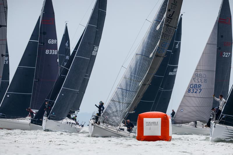 Hamble Winter Series 2025 Race Week 2 - IRC Two start photo copyright Paul Wyeth / HWS taken at Hamble River Sailing Club and featuring the IRC class