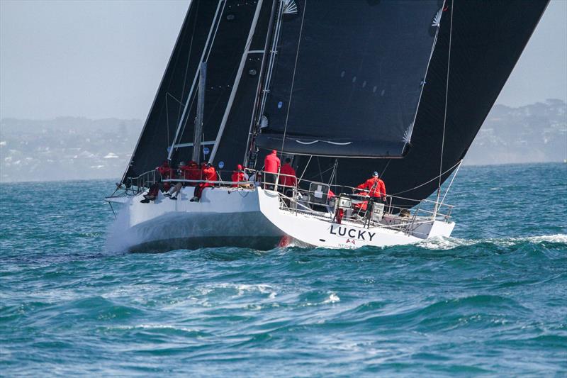 Lucky (USA) powers away - Coastal Classic - October 24, 2025 photo copyright Richard Gladwell - Sail-World.com/nz taken at Royal New Zealand Yacht Squadron and featuring the IRC class