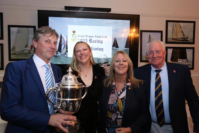 Part of the 'Flying Pig' crew including Rear Commodore Sail Andrew Ketteringham (right) with Commodore Karen Cox (centre right) - End of Year Prize-giving at Royal Temple YC photo copyright Chris Cox taken at Royal Temple Yacht Club and featuring the IRC class