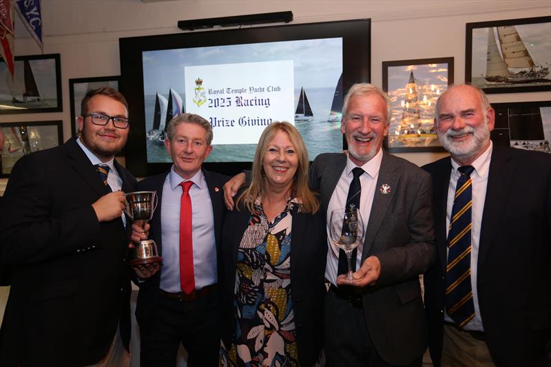Part of the crew of 'Warrior' with Commodore Karen Cox - End of Year Prize-giving at Royal Temple YC photo copyright Chris Cox taken at Royal Temple Yacht Club and featuring the IRC class