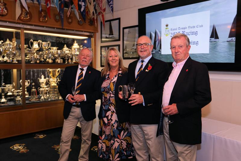 Race officer Steve King, Commodore Karen Cox, Chris Cox and Tommy Forter (Asst. RO) - End of Year Prize-giving at Royal Temple YC photo copyright Chris Cox taken at Royal Temple Yacht Club and featuring the IRC class