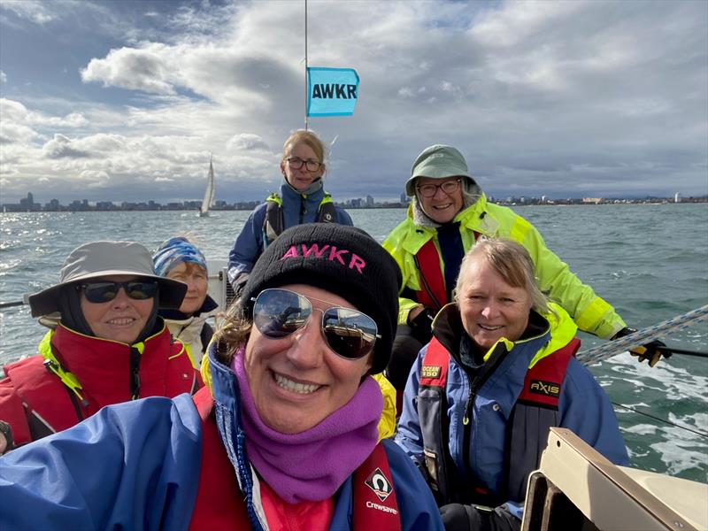 Sue Burke and crew, helm of Lanncoorie - Australian Women's Keelboat Regatta 2025 photo copyright AWKR taken at Royal Melbourne Yacht Squadron and featuring the IRC class