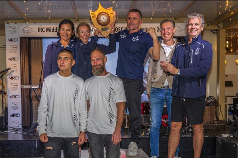 Ivana & Aleks, and JustUs!, 2024 winners photo copyright Mikey Brignall / DOSC taken at Dubai Offshore Sailing Club and featuring the IRC class