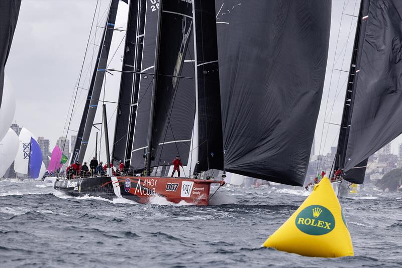 Master Lock Comanche about to round the mark - 2025 Rolex Sydney Hobart Yacht Race - photo © Andrea Francolini