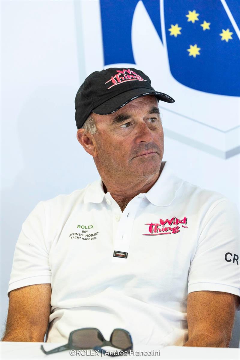 Wharington at the Line Honours Press Conference on 24 December - 2025 Rolex Sydney Hobart Race - photo © Rolex / Andrea Francolini