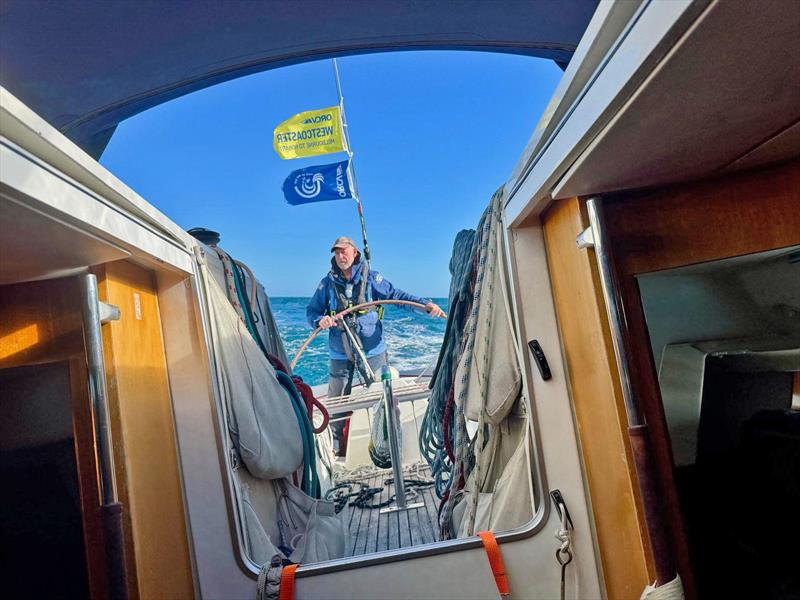 Vagabond skipper Andrew McConchie in the Westcoaster - photo © Christopher Howe