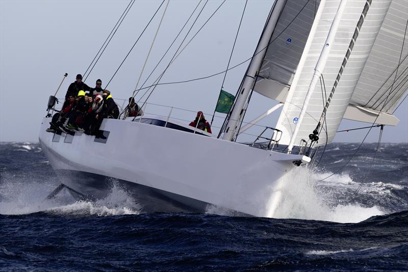 Alithia (GER) - Rounding Tasman Island - Rolex Sydney Hobart Race - December 29, 2025 photo copyright Andrea Francolini taken at Cruising Yacht Club of Australia and featuring the IRC class