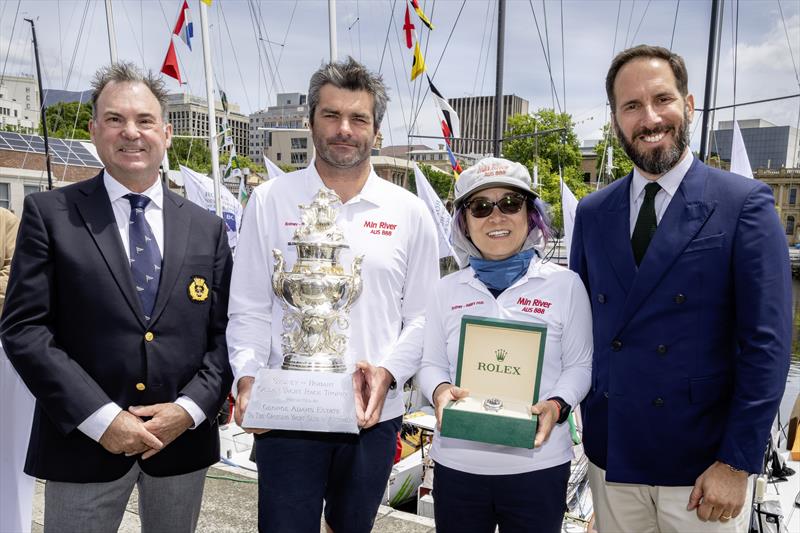 Dr. Sam Haynes, Commodore of CYCA, Alexis Loison, Jiang Lin (Min River) and Eduardo Maclean, Managing Director Rolex Australia photo copyright CYCA taken at Cruising Yacht Club of Australia and featuring the IRC class