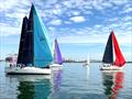 Painted ships upon a painted sea for start of Val Hodge Trophy &copy; Susie Falk