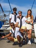 Gearing up for the MSC Week, young sailors -  Shamir Rampersadh, Chaz Hansen, Anna Correa and  Minenhle Ngcobo in front, prepare for the five day regatta hosted offshore of Durban by Point Yacht Club in the July school holidays &copy; Chris Clark