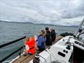 Family on the rail on Mojito in the Pwllheli Sailing Club Summer Series &copy; John Dunlop