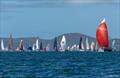 The fleet in Whitsunday Passage on the last day &copy; Bow Caddy Media