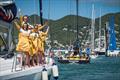 The Magnificent 10 sorority sisters on Sunsail Bareboat `Glad to Be Here` were extremely glad to be at their first St. Maarten Heineken Regatta and take home the `Serious Fun!` prize &copy; Laurens Morel