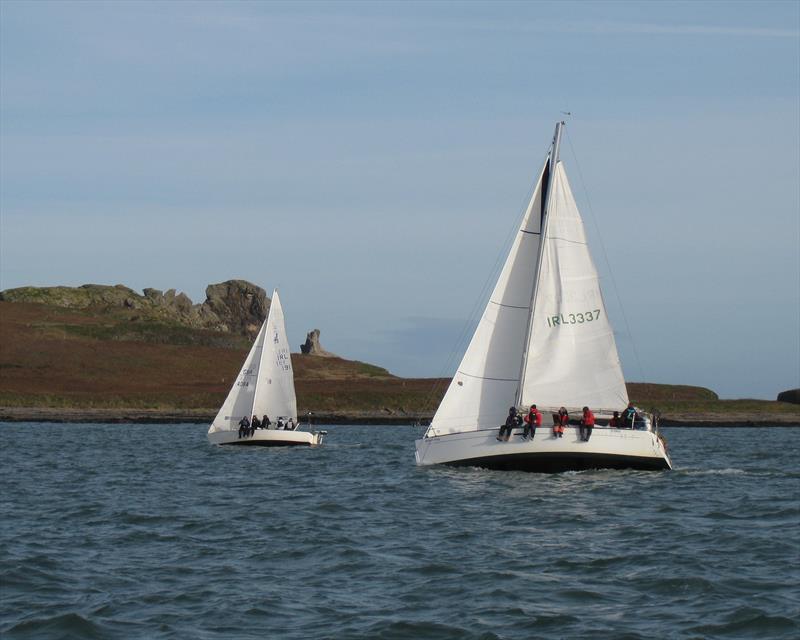 Battling J and Helm's Deep during the New Year's Day racing at Howth Yacht Club - photo © Neil Murphy