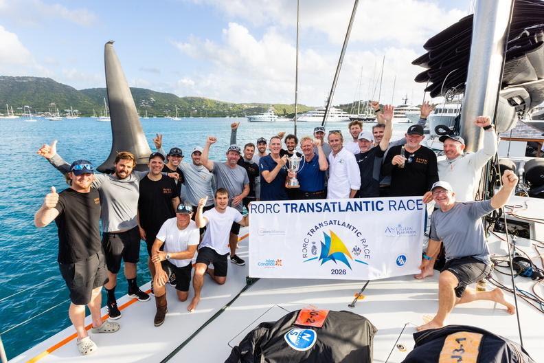 RORC CEO Jeremy Wilton and Race Director Chris Jackson with team Raven - photo © Arthur Daniel / RORC