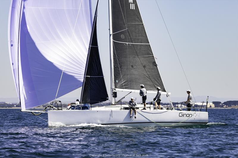 Ginan during the Holiday Inn & Suites Geelong Passage Race at the Festival of Sails 2026 - photo © @SailorGirlHQ