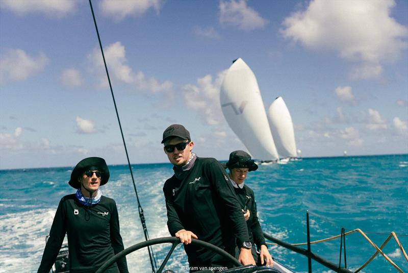 Van Beek helming - LeBrun left - 2026 RORC Caribbean 600 - photo © Bram van Spengen / Black Jack 100