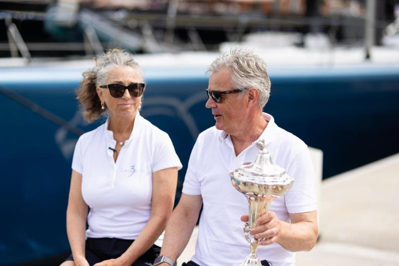 Laura de Vere and Joost Schuijff reflect on Leopard 3's victory photo copyright Arthur Daniel / RORC taken at Royal Ocean Racing Club and featuring the IRC class
