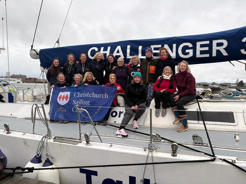 24 female sailors from Christchurch Sailing Club sail with the Tallships Youth Trust photo copyright Clare de la Feuillade taken at Christchurch Sailing Club and featuring the IRC class