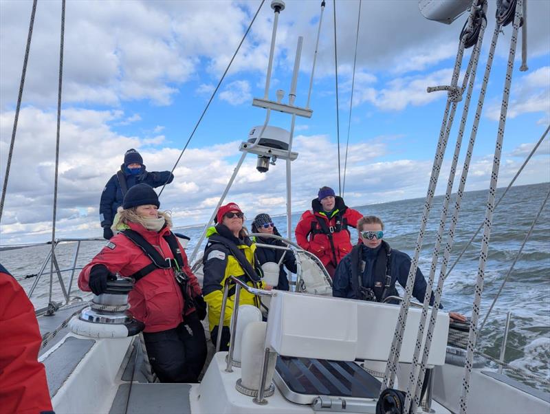 24 female sailors from Christchurch Sailing Club sail with the Tallships Youth Trust - photo © Clare de la Feuillade