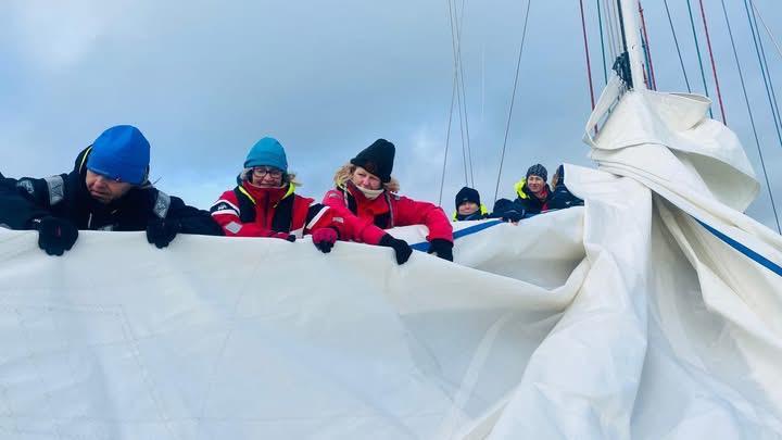 24 female sailors from Christchurch Sailing Club sail with the Tallships Youth Trust - photo © Clare de la Feuillade