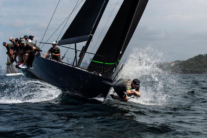Gymnastic bow duties on Condor - 2026 Nautilus Marine Insurance Sydney Harbour Regatta - photo © Marg Fraser-Martin