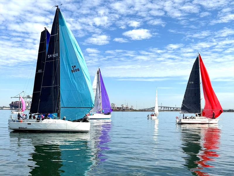 Painted ships upon a painted sea for start of Val Hodge Trophy photo copyright Susie Falk taken at Royal Yacht Club of Victoria and featuring the IRC class