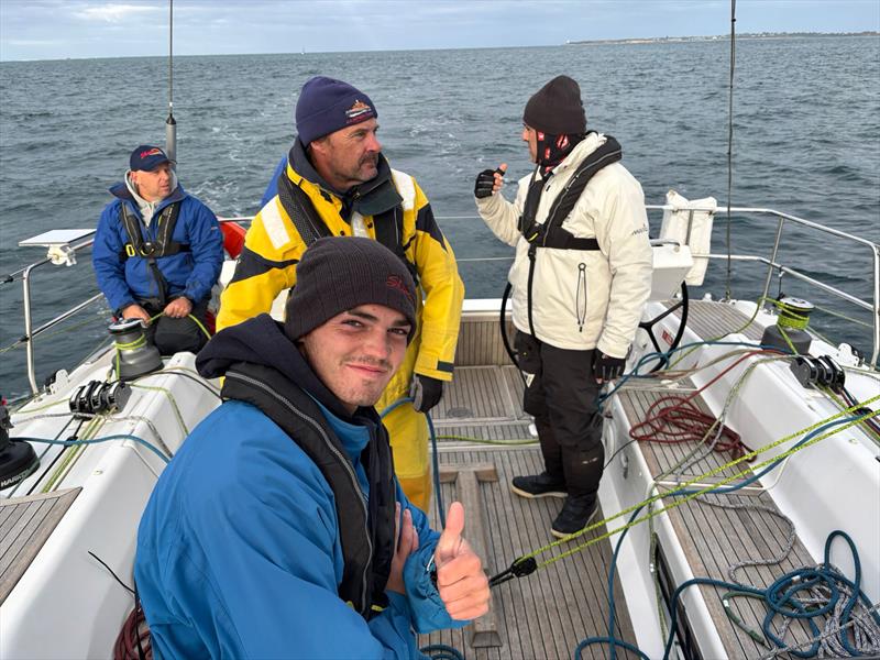 West Offshore Products Coastal Sprint Race 3 - Sam a multiple youth national champion ready for his first race on Shimmer photo copyright Shaun McKenna taken at Ocean Racing Club of Victoria and featuring the IRC class