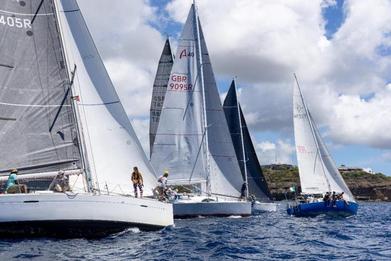 Antigua Sailing Week 2026 Day 1 - Close competition in CSA 1 at the start of racing - photo © Tim Wright / www.Photoaction.com / ASW