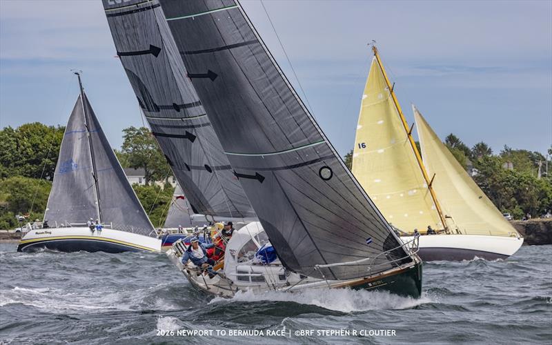 Moon Dog, Nicole, and Dorade at the start - 2026 Newport Bermuda Race - photo © Stephen R Cloutier