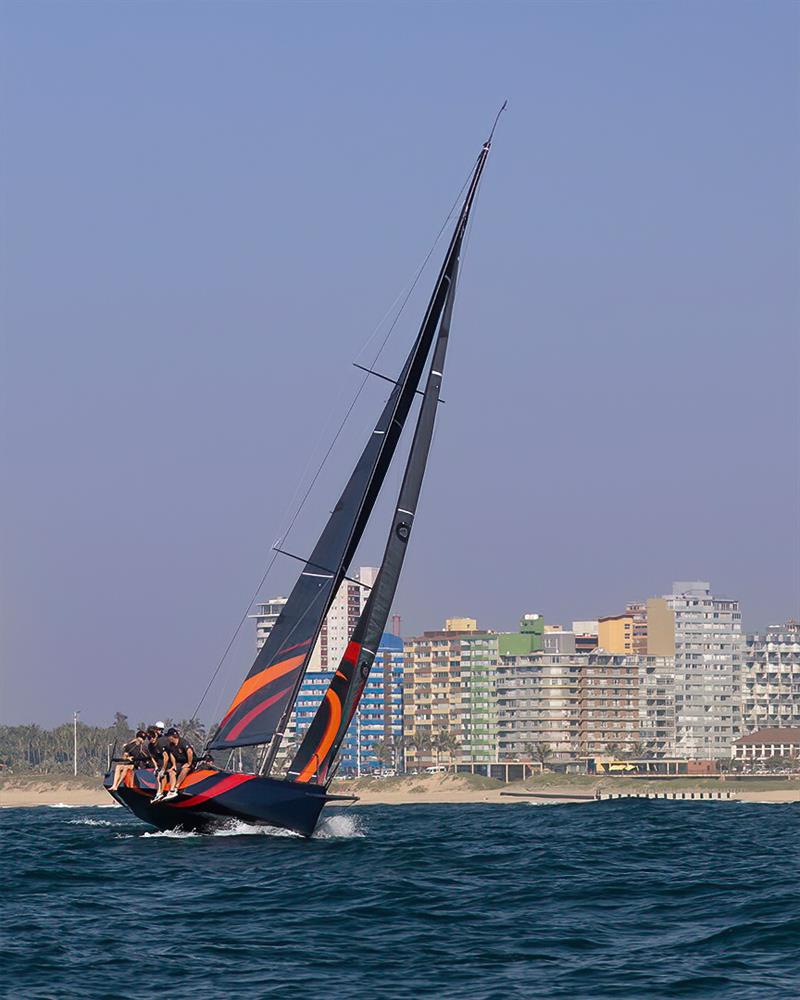 Charging TNT Racing is pictured picking up pace on day two of the 49th running of MSC Week hosted by Point Yacht Club. Skipper Tony Norris and his visiting team from Cape Town sailed superbly in the light conditions offshore of Durban - photo © David Knox-Whitehead