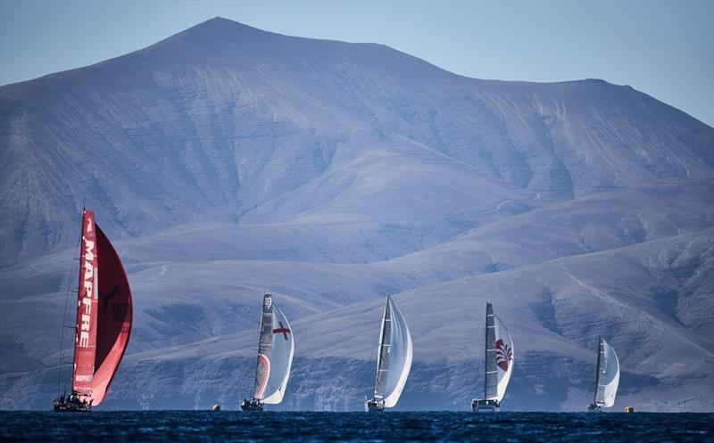 Lanzarote's volcanic terrain forms a spectacular backdrop for the RORC Transatlantic Race photo copyright Robert Hajduk taken at Royal Ocean Racing Club and featuring the IRC class