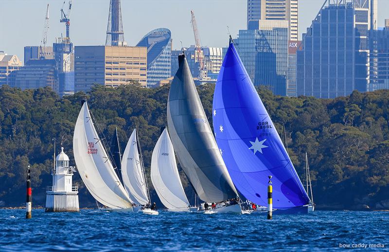 The fleet reaches down the Harbour - 2026 Syd to GC Race - photo © Bow Caddy Media