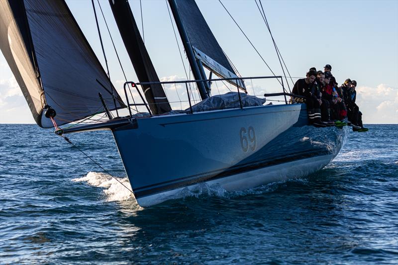 Line honours for Smuggler in the Noakes Sydney Gold Coast Yacht Race photo copyright Ashley Dart taken at Cruising Yacht Club of Australia and featuring the IRC class