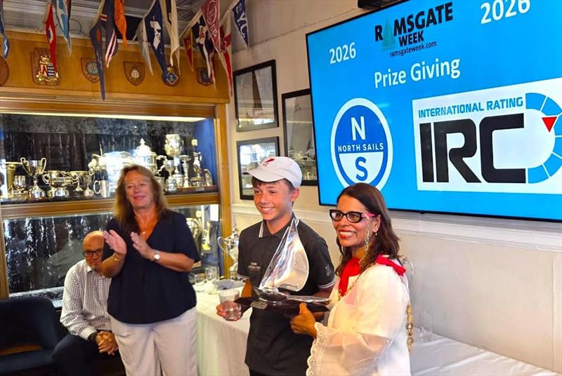 Young Sailor of the Week was won by trainee navigator, Gray Jackson - Ramsgate Week photo copyright Peter Jackson taken at Royal Temple Yacht Club and featuring the IRC class