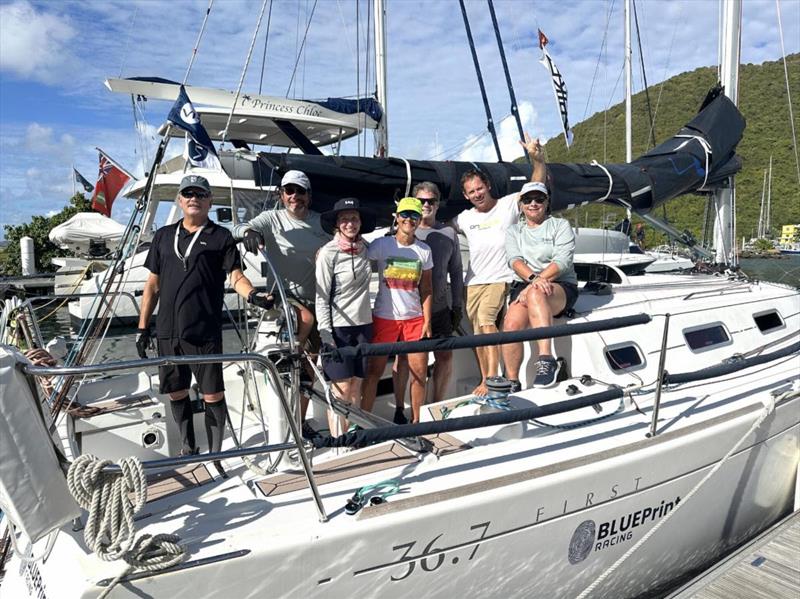 The crew of First 36.7 Blueprint - ready for another great day on the water in the BVISR - photo © BVI Spring Regatta