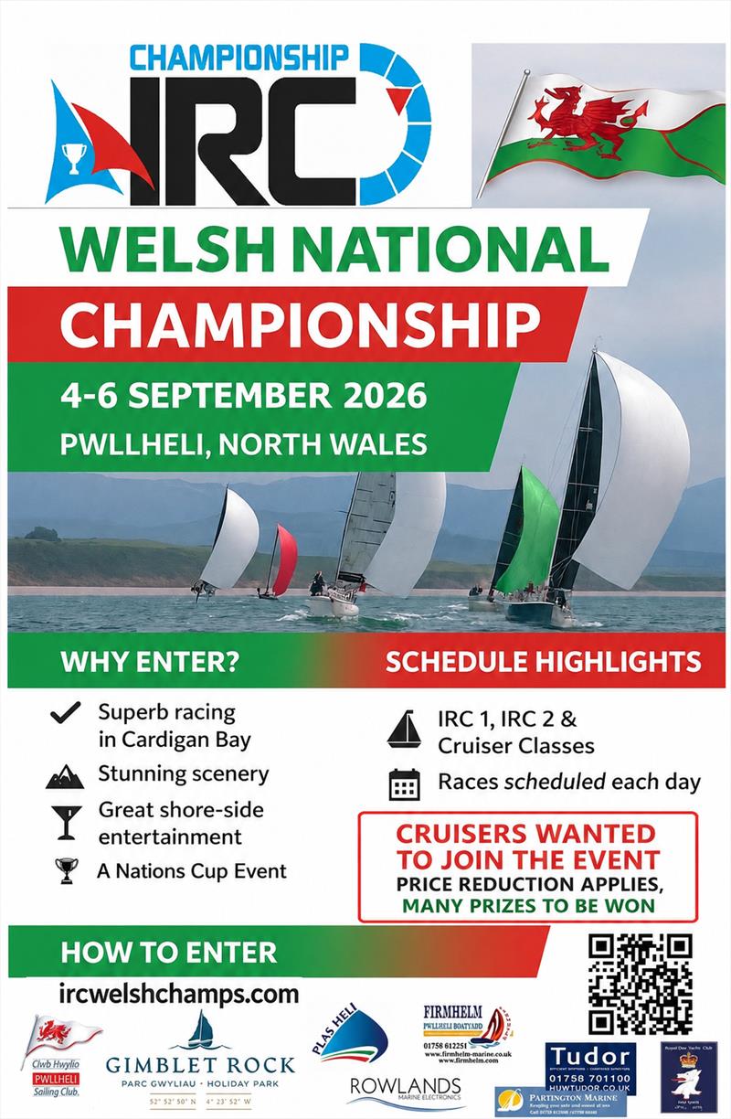 Welsh IRC National Championships 2026 photo copyright PSC taken at Pwllheli Sailing Club and featuring the IRC class