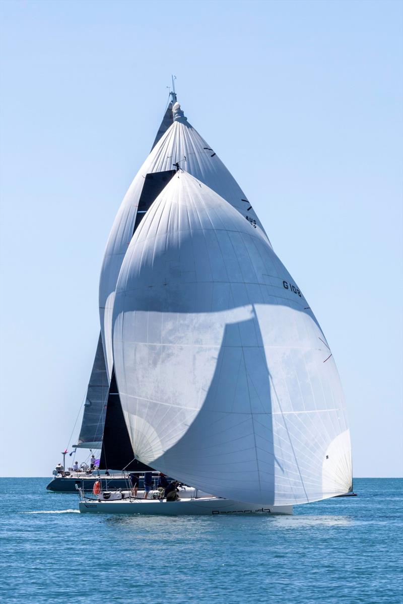 Barracuda keeping company with the big boys - Jeanneau and 74 Islands Airlie Beach Race Week, Day 6 photo copyright Andrea Francolini / ABRW taken at Whitsunday Sailing Club and featuring the IRC class