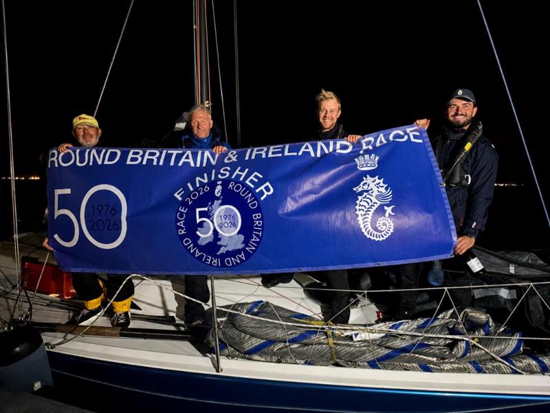 The crew of Jetpack received a big welcome on Trinity Landing after finishing the race - 2026 RORC Round Britain and Ireland Race day 14 - photo © RORC