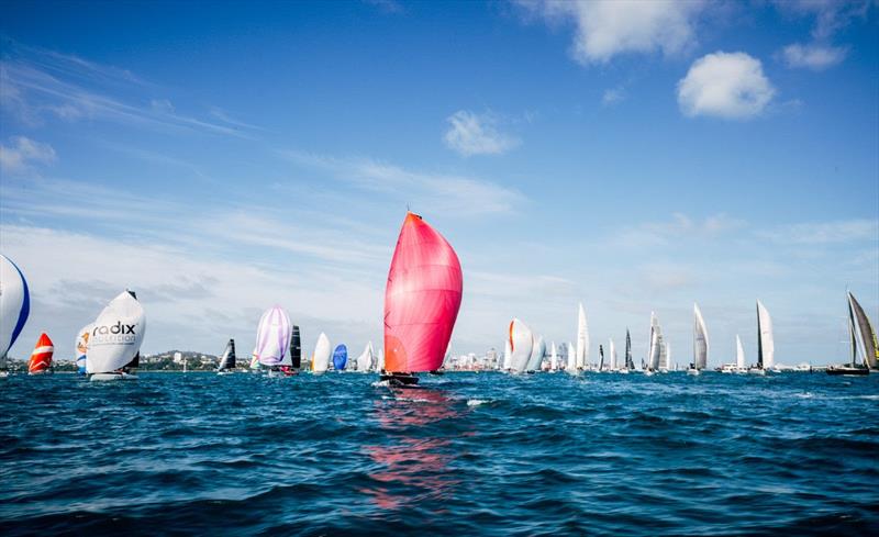 Start of the 2025 PIC Coastal Classic Race photo copyright Suellen Hurling / Live Sail Die taken at New Zealand Multihull Yacht Club and featuring the IRC class