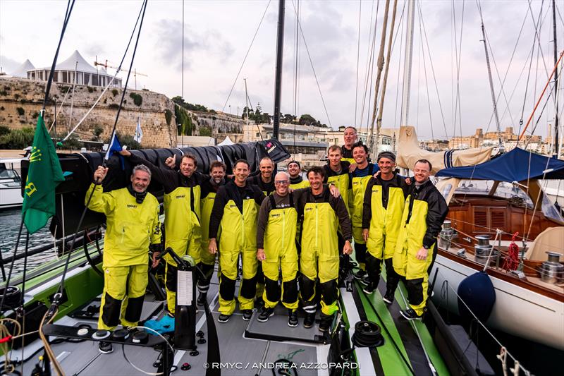 Daguet 5 team finish the Rolex Middle Sea Race 2026 - photo © RMYC / Andrea Azzopardi