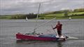 Rob Dunkley's mast damage following squall on Saturday at Hollowell Sailing Club