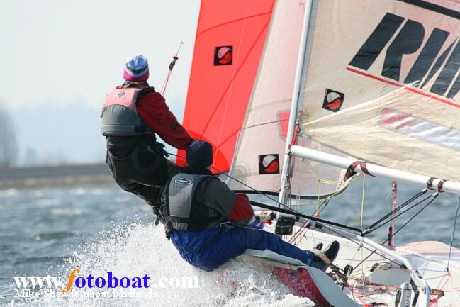 Windy for the Trapeze Assymetric Sailing Association event at Datchet photo copyright Mike Shaw / www.fotoboat.com taken at Datchet Water Sailing Club and featuring the ISO class