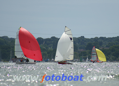 Action from the skiff weekend at Weston photo copyright Dawn Barsley Dale / www.fotoboat.com taken at Weston Sailing Club and featuring the ISO class