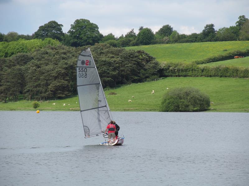 Rob Dunkley in the Hollowell Sailing Club Saturday Spring Series photo copyright Robin Buxton taken at Hollowell Sailing Club and featuring the ISO class